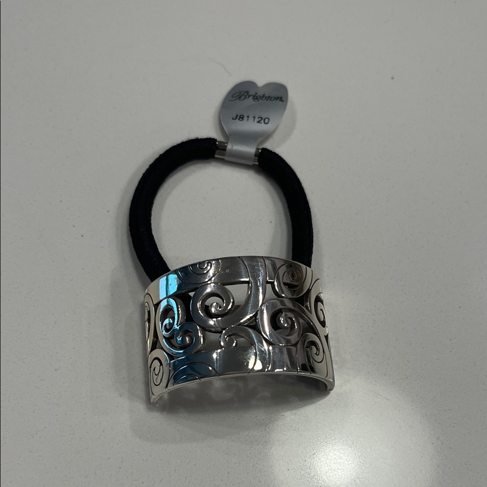 Brighton Swirl Design Silver Hair Tie